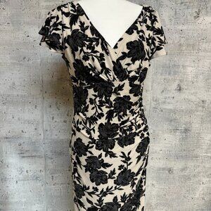 Ralph Lauren Black and White Floral Dress